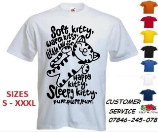 Soft kitty cat Big Bang theory Funny Custom tv T Shirt Happy Jax 