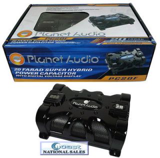 planet audio pc20f 20 farad car audio capacitor with blue