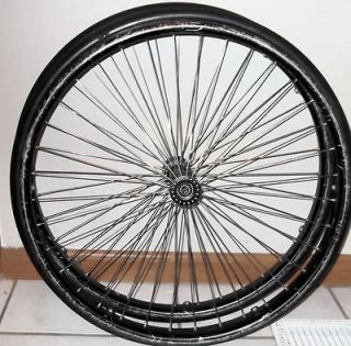 25 QUICKIE ALUMINUM FLAT FREE TIRES Wheelchair Wheel Solid Rear 