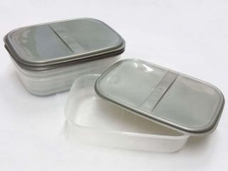 4Pc 0.5 Litre Small Food Storage Box Storage Container Set   Grey