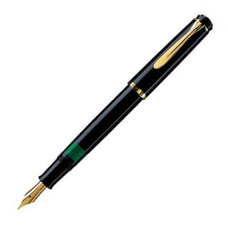 Pelikan Tradition M200 Piston Fill Fountain Pen, Black, Italic Nib