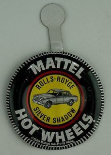 719 Original 1969 Hot Wheels Pin Badge ROLLS ROYCE SILVER SHADOW 