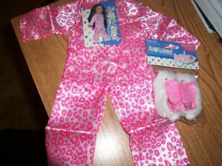 american girl or 18 inch doll new satin pjs slippers