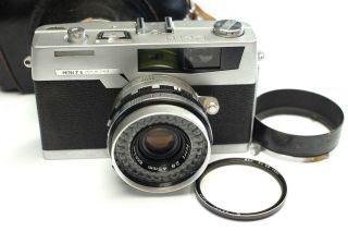 Petri 7s rangefinder camera with case, hood and filter, RS 