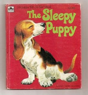 Cute Old Book~Sleepy Puppy~Basset Hound DOG Story~1961 Tell a Tale 