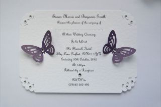   Nirvana Handmade Personalised Wedding Invitation Card+Envelopes