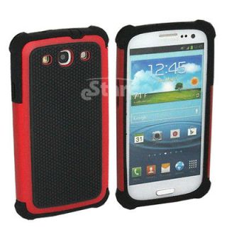red black hard soft body armor case cover for samsung