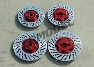 CML RC 1/10 On Road Car Dummy Aluminum Brake Discs for Tamiya HPI Red 