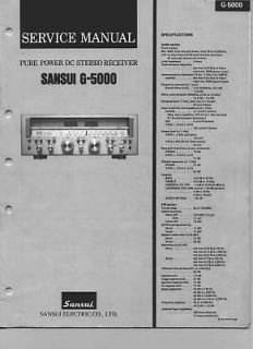 sansui g 5000 receiver service manual free ship usa time