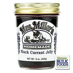 Mrs Millers Authentic Amish Homemade Black Currant Jelly (4) 8 oz Jars