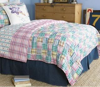 ralph lauren king carly madras patchwork quilt new time left