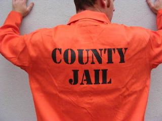 jail inmate jumpsuit halloween costume highest quality