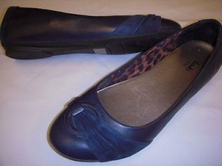 Clarks Poem Queen Bendables Leather Ruched Ballet Flats Womens 9 M 