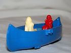 Renwal Plastic toy canoe #136 boat & rowers BLUE version row boat 