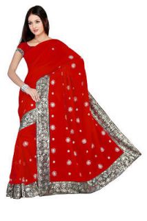 red sari in Clothing, 