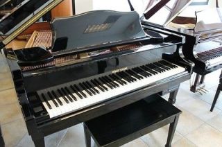 Hobart & Cable GH 52 Gloss Black Baby Grand Piano with QRS Disk System