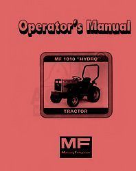 massey ferguson mf 1010 hydro tractor operators manual time left