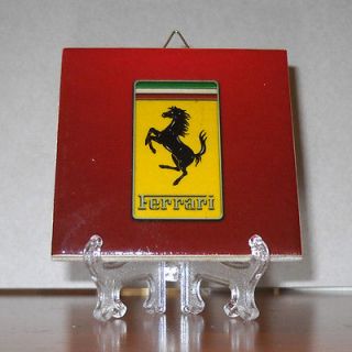 Ferrari Prancing Horse Logo Ceramic Tile Hand Made HQ From Italy F1 