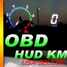 ADD HUD OBD KM head up display DASH CLUSTER gauge shift light Blue 