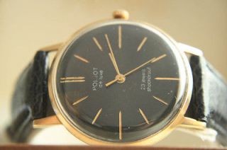 poljot de luxe 23 jewels vintage russian slim wristwatch from