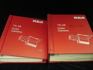   Broadcast Equipment TK 46 Color Camera Red Binder Volume 1 & 2 Manuals