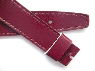 olma burgundy leather swiss made watch band 18 mm more