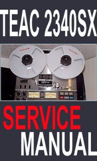 teac a 2340sx a2340sx reel to reel service manual booklet