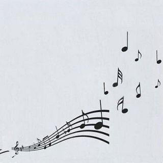   Music Note Style DIY Wall Art PVC Stickers Removable Wallpaper Sticker
