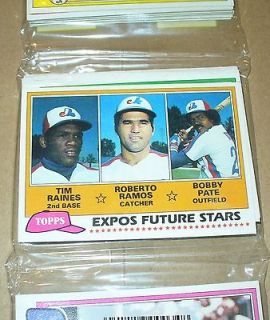 1981 topps baseball rack pack with tim raines rc on