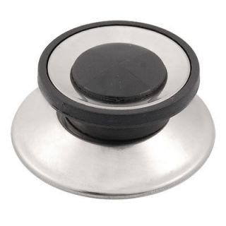 Universal Pot Lid Cover Handle Knob Replacement Black Silver Tone