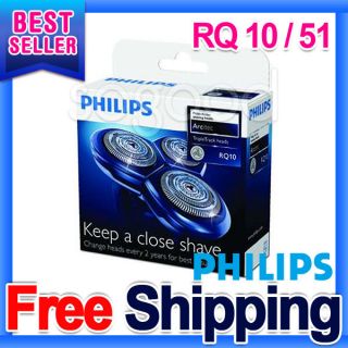 New Philips 3Head Replacement Shaving Heads RQ10 per Packaging Sealed 