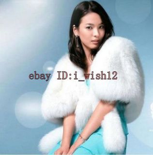 2012 New Ivory Faux Fur Wrap Shrug Bolero Coat Bridal Shawl **Hot Sale 
