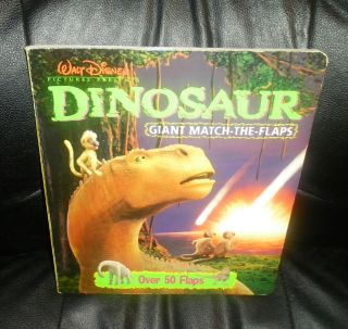 walt disney dinosaur giant match the flaps board book time