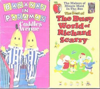 Bananas in Pajamas   Cuddles Avenue & TBOTBWO Richard Scarry   2 VHS