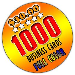 1000 business cards color double sided  left $ 30 00 
