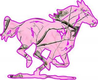 horse realtree mossy camo pink decal 6 x7 time left
