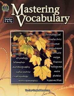 Mastering Vocabulary by Teacher Created Resources Staff 2004 