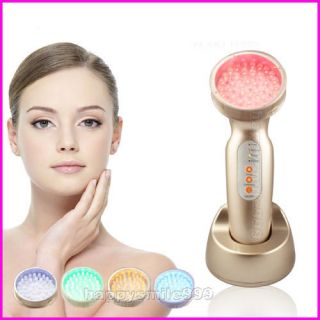Rechargeable Photon 5Color Lamp Holder 2Mode Ultrasonic Face Skin 
