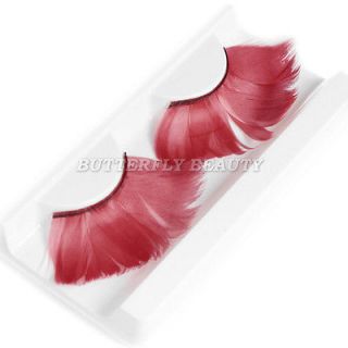 Fancy Long Feather Eyelashes Make Up Eye Lash Party Extensions 