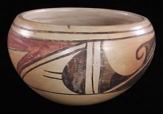 Vtg Antique Native HOPI American Old Indian Pottery Vessel Pot 2 1/4 