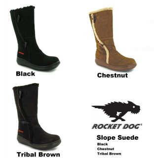 Rocket Dog Slope Suede + Faux Sherling Lined Warm Slouch Boots. AW12