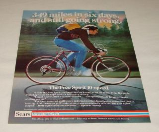 1976  free spirit 10 speed bicycle ad 349 miles