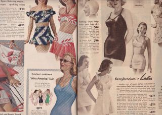  ROEBUCK VINTAGE 1940s DRESSES UNDERWEAR SWIMSUITS TOYS GRAPHIC 