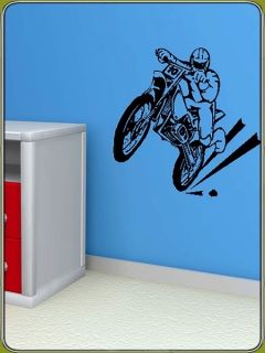 Moto Cross Bike Wall Sticker Excellent Decor Art Decal Free P&P 141