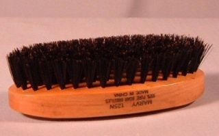 Marvy #125 Military Style Hairbrush Natural Boar Bristle Hair Brush