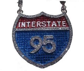   Interstate I95 Fat Joe Rick Ross Franco Chain Necklace Pendant hip hop