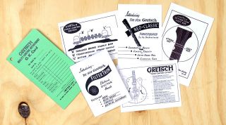 Vintage Gretsch Guitar Case Candy Info Cards for Standby Switch Models