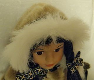 Alaskan Friends Traditional Alaskan Eskimo Doll with Fur Parka