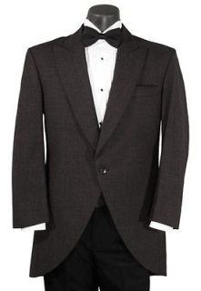 54 R Vintage Charcoal Grey Cutaway Tuxedo Morning Coat Gray Tux Jacket 