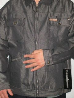 Roca Wear Grey/Silver Denim Jacket Zipper 2XL~New W/ Original Tag~SMRP 
